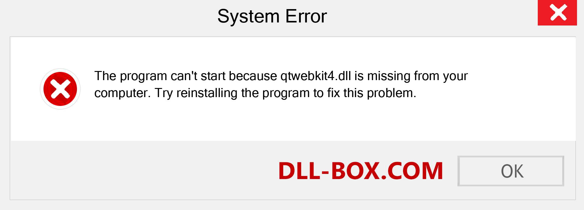  qtwebkit4.dll file is missing?. Download for Windows 7, 8, 10 - Fix  qtwebkit4 dll Missing Error on Windows, photos, images